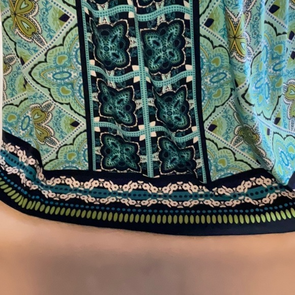 Maggy London Blue Green Sundress Sleeveless Midi - Picture 8 of 11